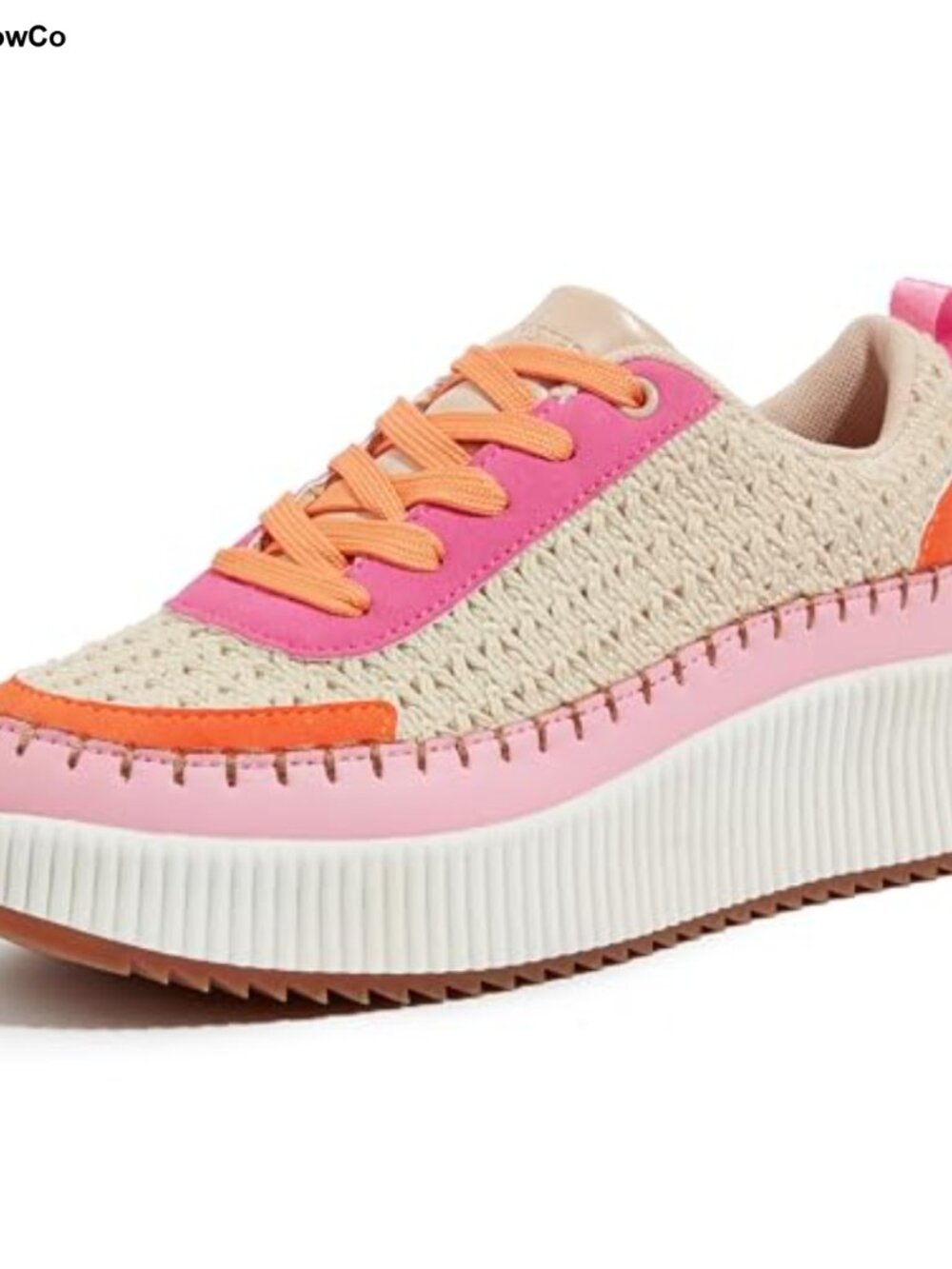 Chunky Platform Sneakers, Lace-Up Low Top Athletic Shoes, Cushioned Casual